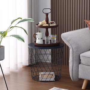 Solid Wood Double Layer Dessert <b>Plate</b> <b>Rack</b> For Home Living Room And Hotel Use With Handle - Product Image 4