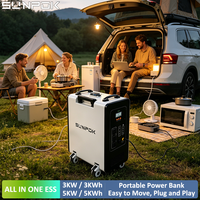 Groupe électrogène solaire SUNPOK pour la maison, 3000W 5000W, batterie Lifepo4, générateur solaire portable pour l'extérieur
