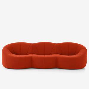 Sofá Moderno de 3 Plazas con Forma de Tulipán Redondeado, Sofá Envolvente de Lujo para Vestíbulo de Hotel - Product Image 1
