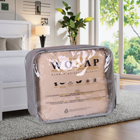 Impression personnalisée Matériau durable en PVC Sacs d'emballage en gros avec fermeture éclair Drap de lit Couette
