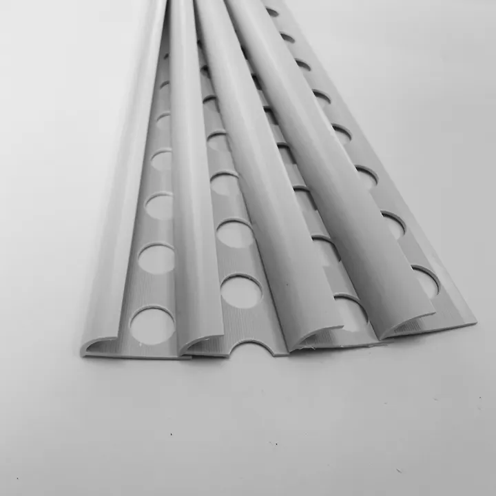 Pvc rotonda piastrelle di plastica trim di ceramica angolo trim per marmo bordo decorazione