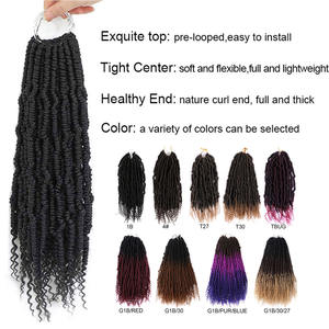 Extensions de cheveux tressés au crochet Bomb Twist Single Weft de 14 pouces avec fibre haute température - Product Image 4