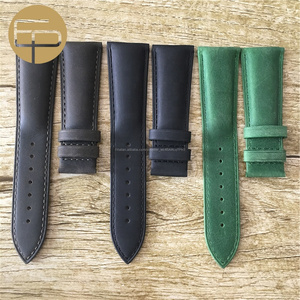 Durevoli di alta qualità dell'annata crazy-cavallo <span class=keywords><strong>grigio</strong></span> in vera <span class=keywords><strong>pelle</strong></span> di vitello <span class=keywords><strong>cinturino</strong></span> di vigilanza con imbottitura - Product Image 6