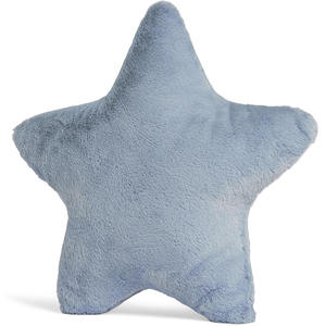 C029 Almohada de Peluche en Forma de Estrella para Niños, Cojín Suave de Dibujos Animados, Peludo, Esponjoso y Acogedor, para Sofá, Decoración de Habitación Azul, Almohadas Infantiles - Product Image 1