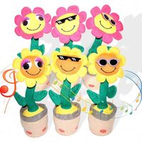 Cactus Dansant et Parlant Rechargeable par USB, Jouet en Peluche, Livraison Gratuite, Plante Robot Dansante Électrique
