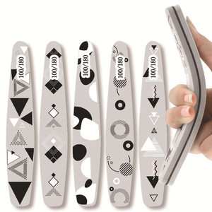 Lima de uñas duradera de esmeril en forma de rombo, 80 granos, pulidor de doble cara para manicura y pedicura - Product Image 1