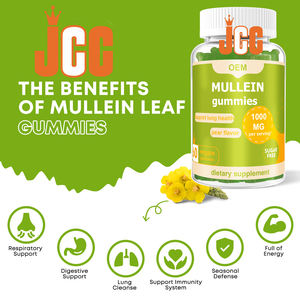 Extracto de hoja de Mullein de etiqueta privada, suplemento rico en antioxidantes para la salud pulmonar, gomitas de Mullein - Product Image 2