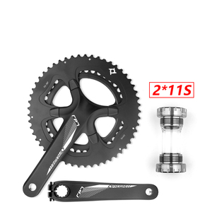 Juego <span class=keywords><strong>de</strong></span> Bielas ProwheelRPT 721 para <span class=keywords><strong>Bicicleta</strong></span> <span class=keywords><strong>de</strong></span> <span class=keywords><strong>Carretera</strong></span>, Doble Biela 110BCD 53/39T 2x11S 170/172.5mm con Plato y Eje <span class=keywords><strong>de</strong></span> Pedalier - Product Image 1