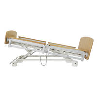 Cama Eléctrica Médica Ajustable de Madera y Metal para Uso Doméstico y Hospitalario, 5 Funciones, Cama de Cuidado para Pacientes Mayores, Muebles de Hospital DDCY