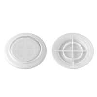 Moule en silicone pour plateau rond à volants motif 'Early Riser Cream', plaque à gaufres, ornement, pour moulage de plâtre DIY, décoration de table et d'intérieur