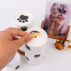 Modern <span class=keywords><strong>Paw</strong></span> Printing 100% Biodegradável Eco-Friendly Madeira Retângulo <span class=keywords><strong>Pet</strong></span> Cremação Cinzas Espalhamento Urna Tubo para Pequenos Animais - Product Image 3