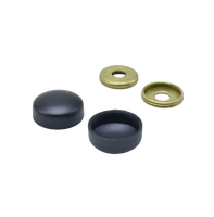 Vis de fixation décoratives en alliage de zinc noir mat de 20 mm avec capuchon pour miroir - Vente en gros