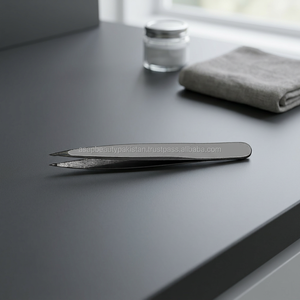 Eco-Friendly Stainless Steel Bend Nose Tweezers Pointed Tip Ergonomic for Beauty Eyebrow & Eyelash Customizable OEM Logo - Product Image 3