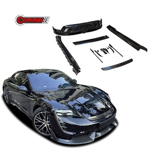 Kit carrosserie de haute qualité en fibre de carbone sèche, style MSY, pour Porsche Taycan Turbo, comprenant un aileron avant et arrière. - Product Image 1