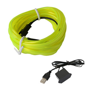 USB Powered 5m linh hoạt EL dây ánh sáng phát sáng sáng <span class=keywords><strong>Led</strong></span> Xe Neon trang trí ánh sáng - Product Image 3