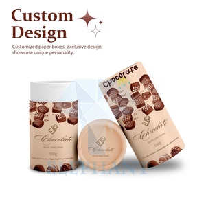 Wholesale Custom Eco-friendly and Unique Luxurious Kraft Round Tube Packing Craft Cookie Gift Chocolate Paper Tube Packaging - Product Image 3