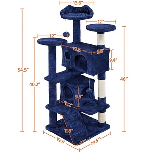 U-PETS القط شجرة برج مع منصة ، الشقق و السيزال الخدش المشاركات ، القط شجرة منزل اللعب - Product Image 3