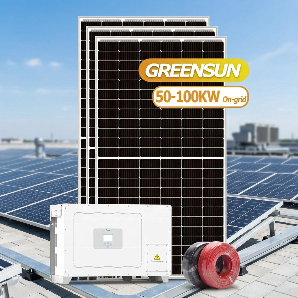<strong>2026</strong> High Quality Hot Sales 50kw 100kw 200kw 500kw 1MW <strong>Solar</strong> <strong>Panels</strong> Complete <strong>Kit</strong> on Grid <strong>Solar</strong> System With Deye Solis Inverter