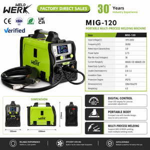 Portable LED LCD affichage contrô<span class=keywords><strong>le</strong></span> numérique MIG TIG MMA onduleur Machine à souder 3-en-1 multifonction 220V CO2/<span class=keywords><strong>MAG</strong></span>/soudeur sans gaz - Product Image 3