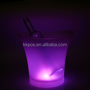 Rétro Champagne Vin LED Seau À Glace 5L Grande Capacité Refroidisseur De Vin Led Étanche avec Changement De Couleurs pour Gage Routes - Product Image 4