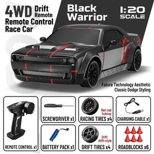 Auto <span class=keywords><strong>RC</strong></span> 4WD Dodge <span class=keywords><strong>Drift</strong></span> Cross-border, Modello in Scala 1:20 Blu Golfo, Famosa su Internet, con Controllo Acceleratore e Caricabatterie Colorato per Esperti - Product Image 1