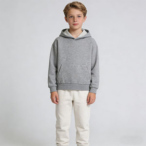 <span class=keywords><strong>Sweat</strong></span>-shirt à capuche pour enfants en coton et polyester, couleur unie, style automne, manches longues, vêtements pour enfants avec logo personnalisé - Product Image 4