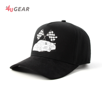 Casquettes de course personnalisées 4ugear à 5 panneaux, broderie 4u, casquette de baseball avec logo personnalisé, casquettes snapback personnalisées pour homme