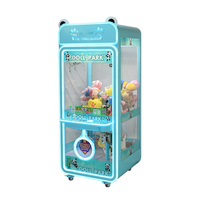 Machine à griffes commerciale d'occasion, à monnayeur, pour petits jouets et poupées, modèle Mega Mini en métal pour enfants, pleine de plaisir, prise US