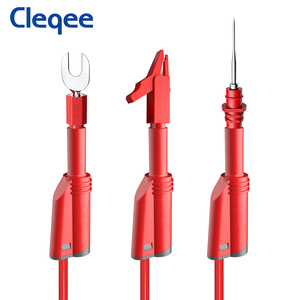 Cleqee P1050B <span class=keywords><strong>4mm</strong></span> Sicherheits-Bananenstecker-Testleitungsset für Multimeter mit Krokodilklemme, U-förmiger Harpune und Durchdringungsprüfspitze - Product Image 3