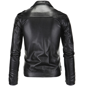 Nuovissimo Giubbotto da Uomo Autunnale Stile Moto in Ecopelle PU con Cerniera e Colletto Revers, Vestibilità Slim, Moda Sehe - Product Image 2