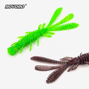ROVORO Tackle Leurres souples en TPE pour la pêche au bar et aux poissons d'eau salée, leurres bioniques crevettes et vers, appâts Ned, jigs - Product Image 6