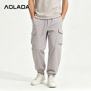 <span class=keywords><strong>Pantaloni</strong></span> Cargo <span class=keywords><strong>Uomo</strong></span> Personalizzati di Fabbrica Cinese in Super Offerta <span class=keywords><strong>con</strong></span> Tasca Laterale Grande e Coulisse, Modello a Gamba Larga - Product Image 4