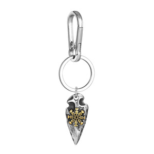 Porte-clés de style viking nordique en acier inoxydable avec pendentif flocon de neige, accessoire en cuir pour homme, cadeau, breloque - Product Image 5
