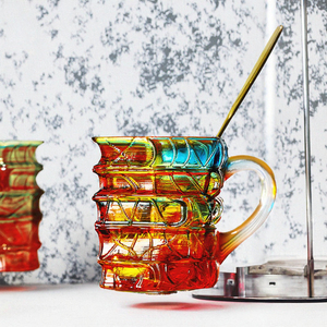 New Handmade High Borosilicate Glass <b>Easter</b> Book Coffee Mug 3D Stacked Breakfast Milk <b>Cup</b> - Product Image 3