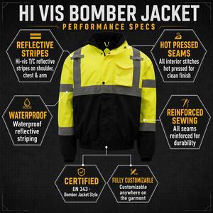 Uniforme de Seguridad Reflectante, Impermeable y Aislado para Trabajo de Invierno de Alta Visibilidad, Clase 3 ANSI - Product Image 3