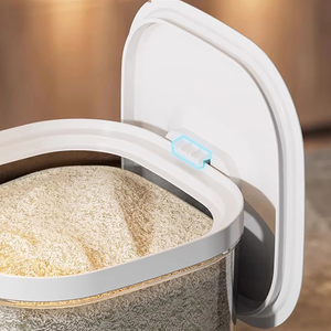 ภาชนะเก็บของกันความชื้นในครัวพร้อมฝาปิดกล่องกันแมลงปากกว้างกันอากาศสำหรับใส่ข้าวโอ๊ตอาหาร - Product Image 6