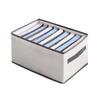 Organisateur de vêtements pour armoire avec support, séparateur de rangement pliable pour placard, boîte de rangement pour jeans, t-shirts, pantalons, leggings