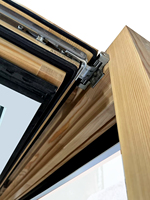 Ventanas de Aluminio y Madera con Triple Aislamiento Templado, Certificadas para Casas Pasivas, Estándar Norteamericano, de Alta Eficiencia Energética, para Baño, Marca Penjoy