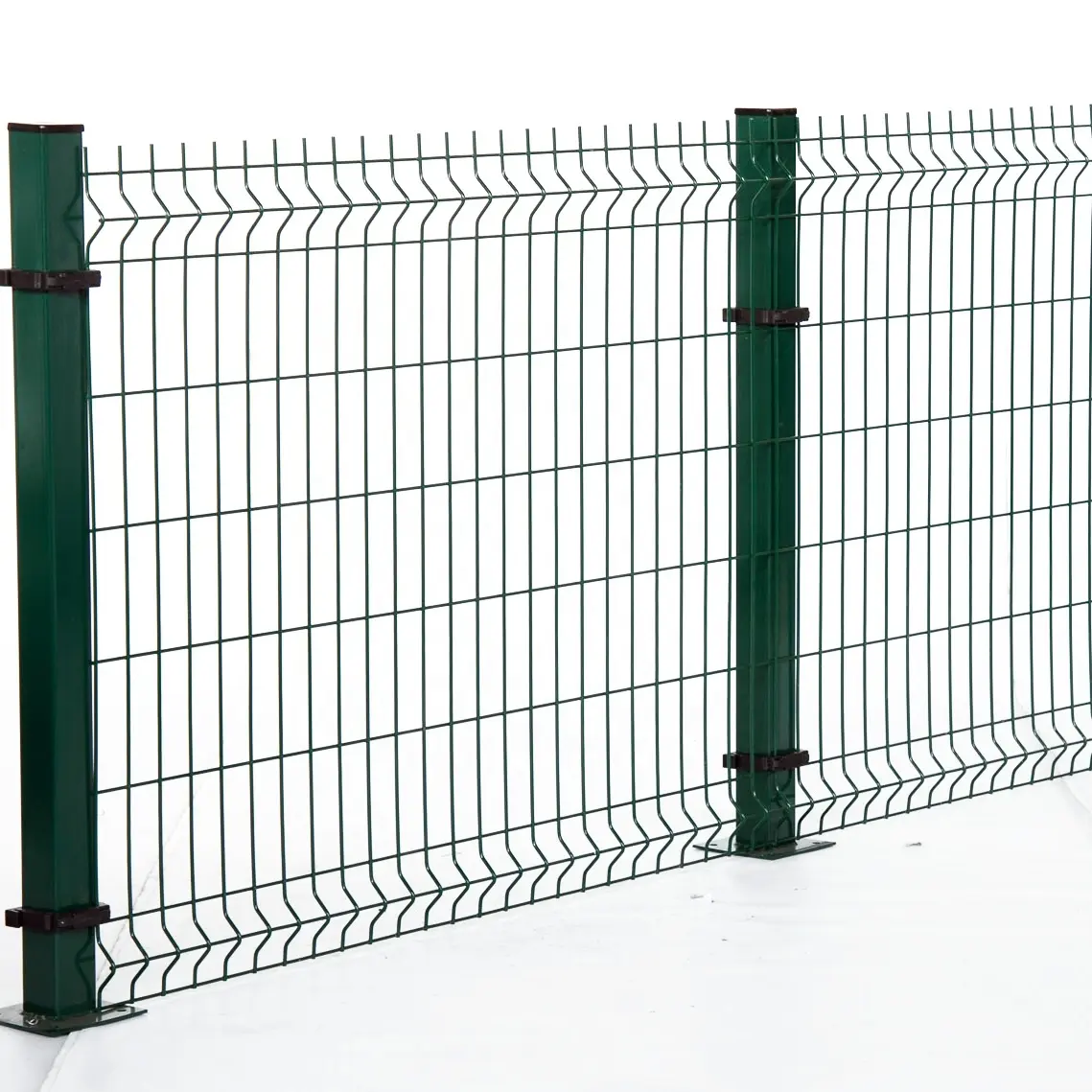 3D geschweißte gebogene Platte Zaun Metallzaun Panel PVC Zaun pfosten und Schienen