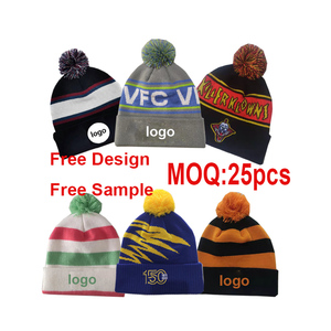 Quantité minimale de commande 10 pièces Logo personnalisé <span class=keywords><strong>femme</strong></span> concepteur <span class=keywords><strong>pompon</strong></span> Sport adulte bas quantité minimale de commande <span class=keywords><strong>pas</strong></span> <span class=keywords><strong>cher</strong></span> brodé tricoté personnalisé Bobble Beanie chapeau - Product Image 1