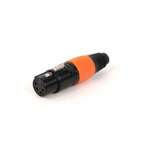 Connecteur XLR femelle Cannon à 3-6 broches, contact en cuivre, boîtier en alliage de zinc, fiche équilibrée pour microphone audio MIC