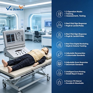 Mannequin de RCP avancé avec écran mobile et imprimante pour l'enseignement médical, certifié CE ISO ROHS CNAS - Product Image 1