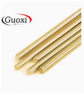 M14-M36 Length 25-500mm Metric Threaded Solid Brass Fully Threaded Rod Stud for Heavy Industry Left/Right Hand