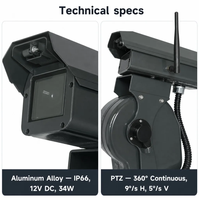 Ahuyentador de Aves Láser Inteligente Controlado por Aplicación, 525nm 2W Verde, Patrón de Red, 80 Preajustes, Navegación Automática, IP66, Aluminio, para Granjas y Huertos
