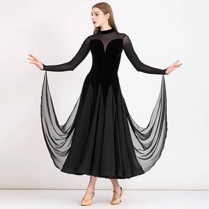 Kostum latihan tari Modern kualitas tinggi kustom gaun <span class=keywords><strong>Waltz</strong></span> latihan dansa Ballroom seksi untuk wanita - Product Image 3