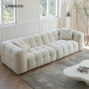 LANDBOND Tissu Design Canapé Lounge Modulaire arabe Ensemble Salon Mobilier Luxe Designer Blanc Bubble Canapé Bellini