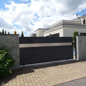 Porte coulissante automatique moderne <span class=keywords><strong>en</strong></span> aluminium pour jardin, allée, appartement, villa - Product Image 4