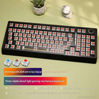 Teclado Mecánico HJSDZHI H98 de 98 Teclas, Tri-Modo, Intercambiable en Caliente, Teclas PBT, Full N-Key Rollover, para Oficina y Juegos