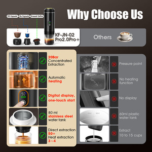 Cafetera Eléctrica Portátil con Control de Temperatura para Uso Doméstico, Cuerpo de Plástico Negro, Recargable por USB - Product Image 3