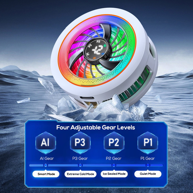 Magnetic Phone Cooler with Intelligent AI Temperature Control Real-Time Digital Display-Must-Have Cooling From Mainland China